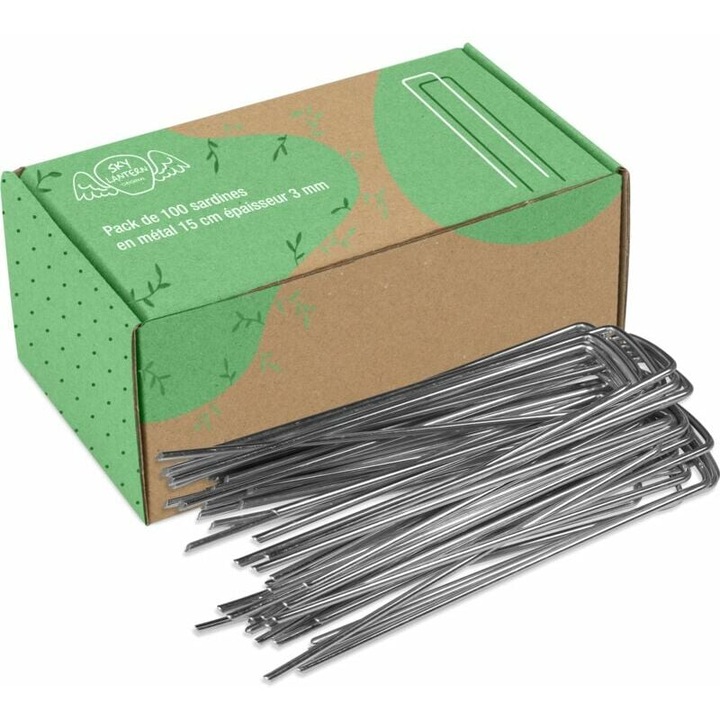 Set 100 capse de gradina AMRINUGL, Otel Galvanizat, Rezistente la Rugina