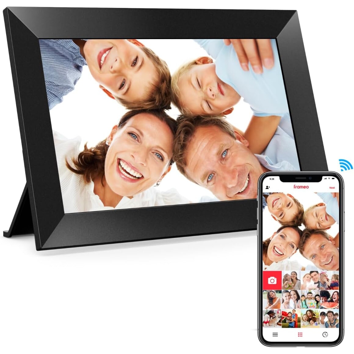Jfyu Rama foto Digitala JFYU, Touchscreen 1280x800 HD IPS, Aplicatie Frameo ...