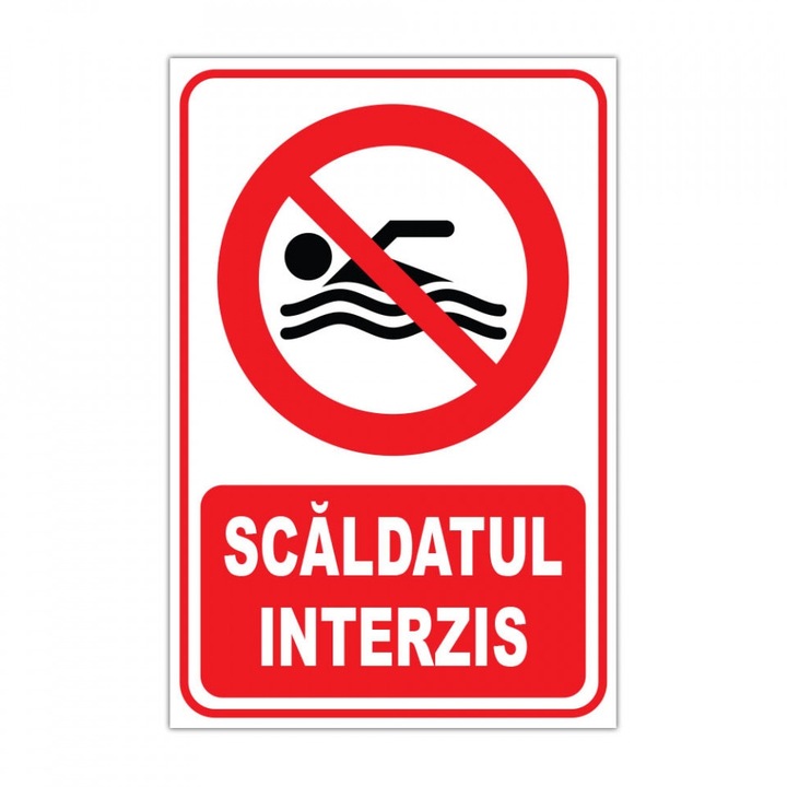 Indicator Scaldatul interzis, Placuta PVC 4mm, 20x30 cm