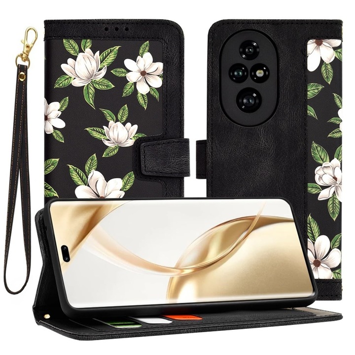 Husa pentru Honor 200 Pro - Techsuit FlipCraft - Flowers of the Dawn