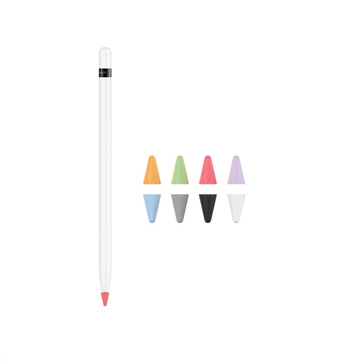 Capace siliconice pentru varfuri stylus HERUSI set 8 buc multicolor
