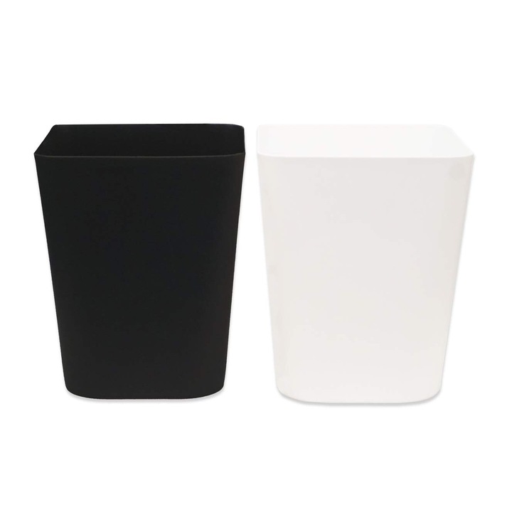 Set 2 cosuri de gunoi, Enforose, design minimalist, material polipropilena, eficient din punct de vedere al spatiului, culoare multicolor