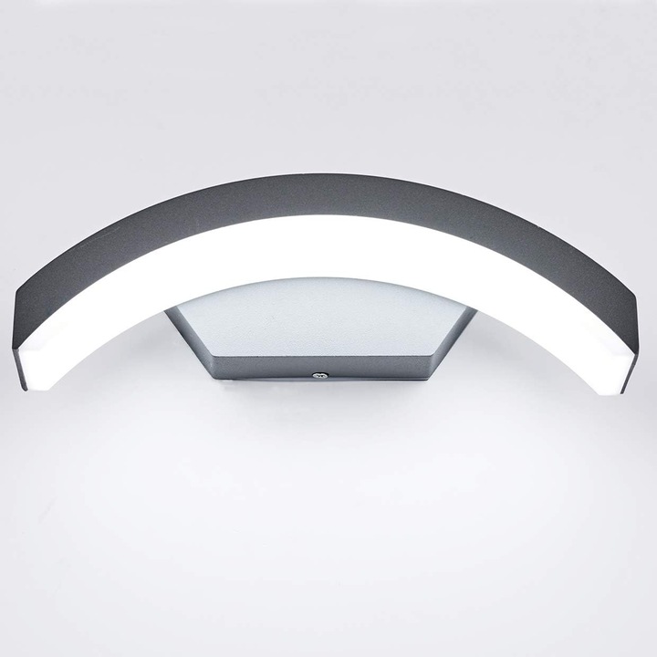 Aplica de exterior 24W, Topmo-Plus, aluminiu, gri, IP65, 272x100x95mm