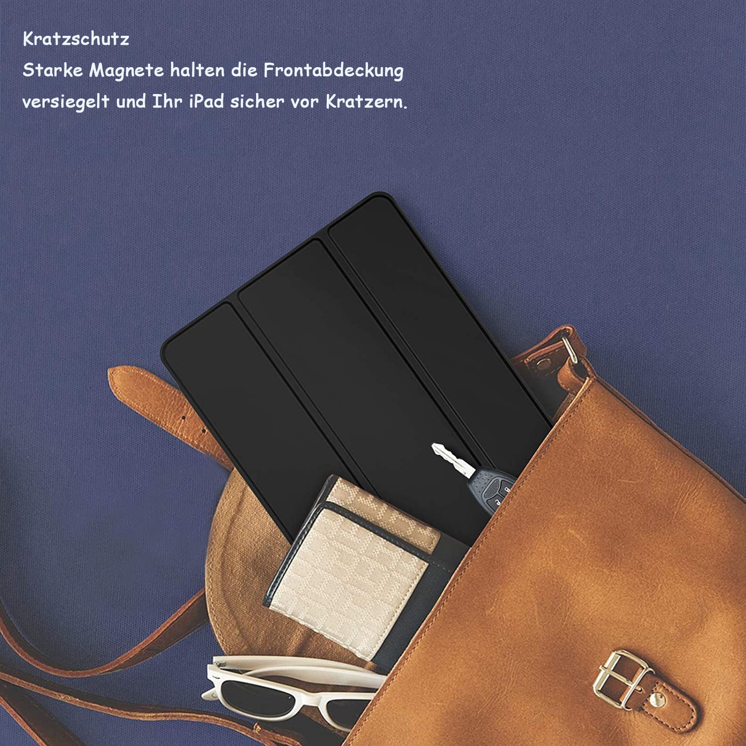 Husa iPad 9/8/7 Generatie 10.2", Suport Pencil, Trei Unghiuri Vizualizare, Functie Auto Sleep/Wake