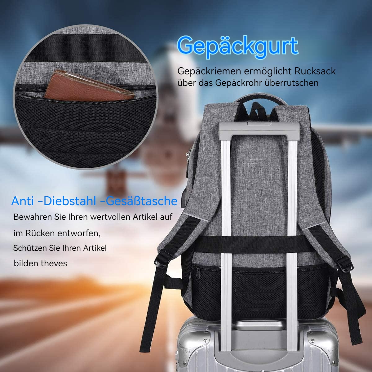 Rucsac scolar unisex - Rucsac scolar pentru baieti, fete si adolescenti - Rucsac pentru laptop pentru barbati si femei - Rucsacuri de zi / Rucsacuri business cu USB