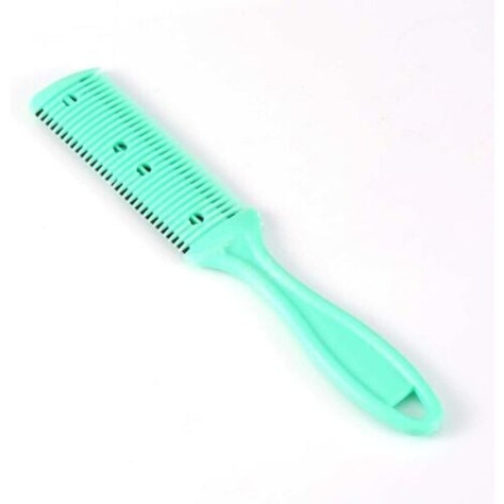 Pieptene profesional pentru tuns, Lama Inox, Dublu tais, Verde