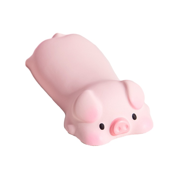 Ergonomikus csuklótámasz, Malac, Poliuretán, Rózsaszín