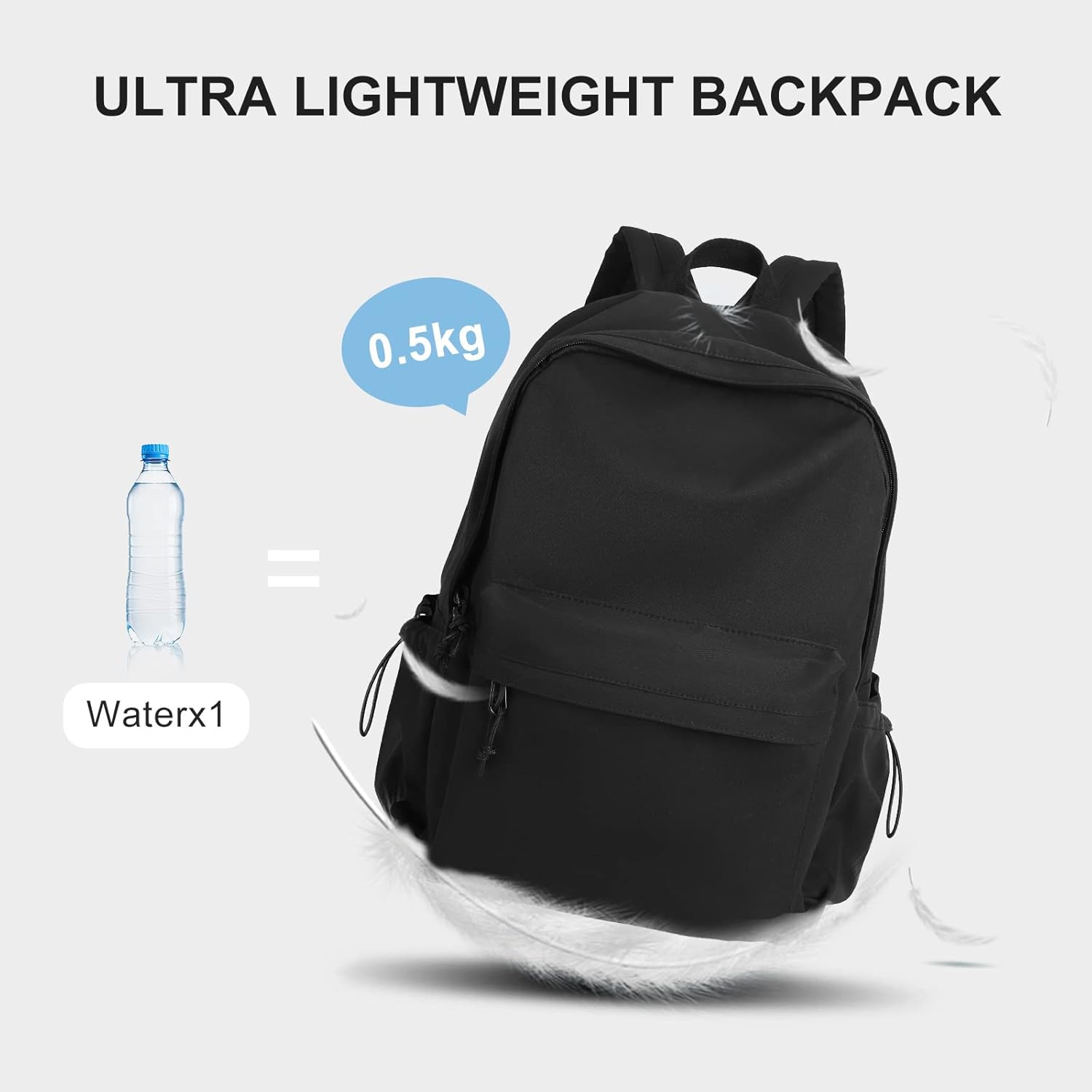 Rucsac multifunctional, rezistent la apa, compartiment laptop 14", buzunar antifurt, negru, 32x46x14cm