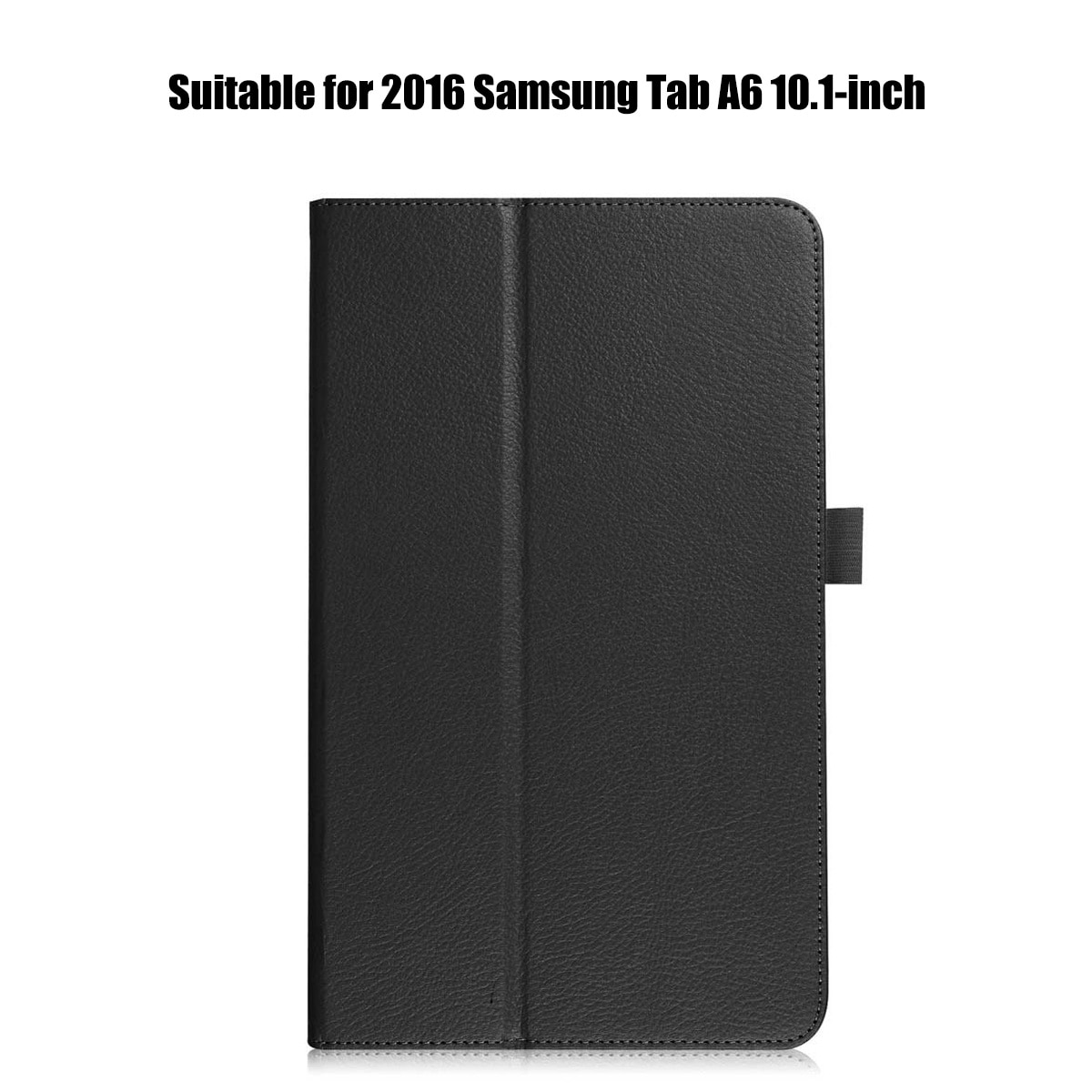 Husa flip cu stand pentru Samsung Galaxy Tab A 10.1 (2016), PU piele, inchidere magnetica, negru