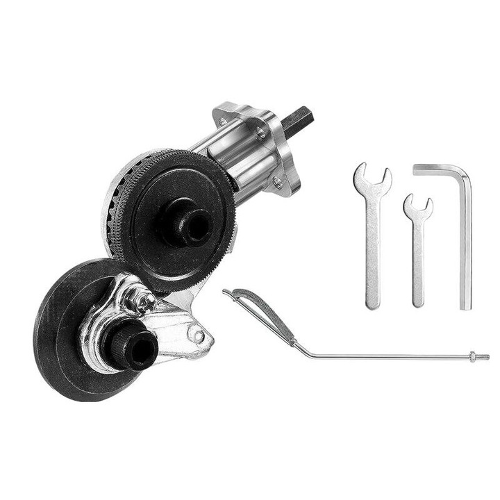 Tocator metal pentru bormasina, Taietor placi, capacitate taiere 0.2-1.2mm, aluminiu si otel, set accesorii inclus