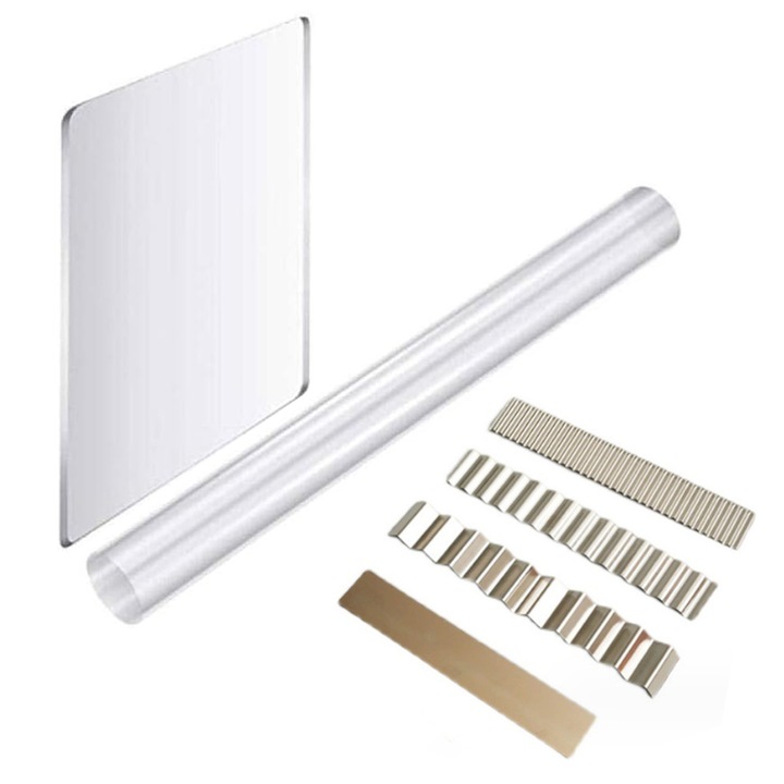 Комплект инструменти за моделиране от полимерна глина, 6 части, прозрачен, 10x15 см