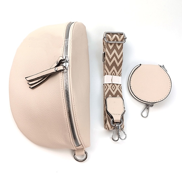 Jormftte női válltáska, összecsukható, nagy kapacitású, vízálló, világoszöld, bézs