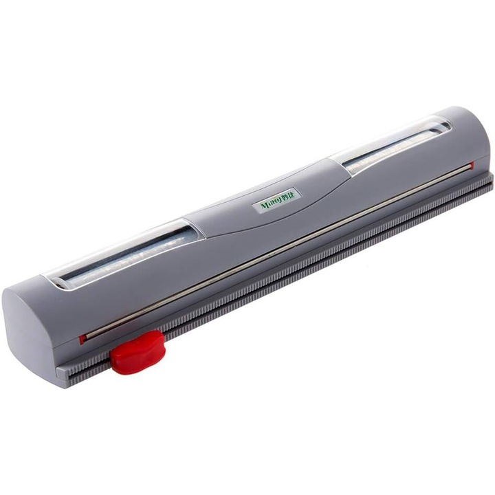 Dispenser pentru folie alimentara, ABS, cu lama din inox, vizibil, magnetic, 36x5.5x5cm
