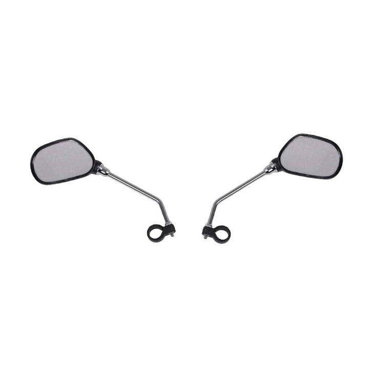 Set 2 Oglinzi Retrovizoare Bicicleta, Rotative, Unghi Larg, Sticla HD, Rezistente la Socuri, Negru