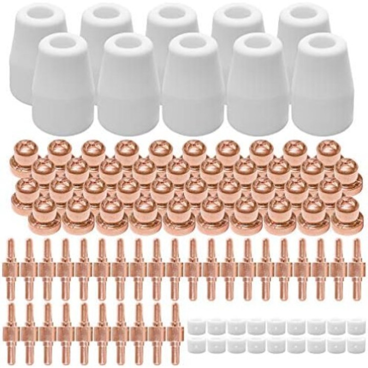 Set 100 consumabile pentru aparat de taiat cu plasma, compatibile cu CUT-4/40d/LGK40/CT312/416D/Super160