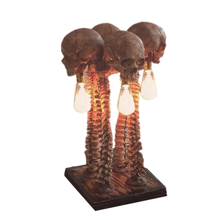 Éjszakai lámpa, retro ipari stílusban, horror dekorral, gyanta LED lámpával