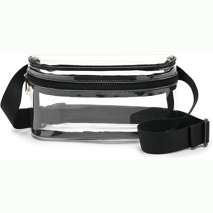 Átlátszó, vízálló sporttáska, állítható pánttal, szett sporteseményekre