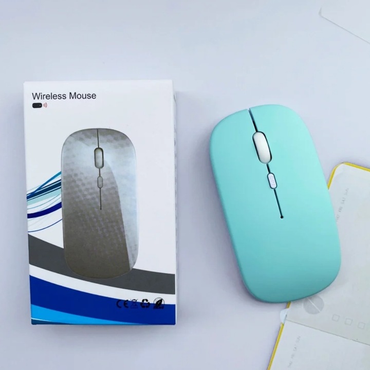 Безжична Bluetooth мишка Zeaicos с презареждаема батерия, класически дизайн, безшумна, универсална съвместимост, черен цвят
