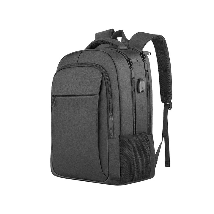 Rucsac laptop AMRINUGL Travel Mate, capacitate mare, impermeabil, cu port USB integrat, curele ajustabile, design ergonomic
