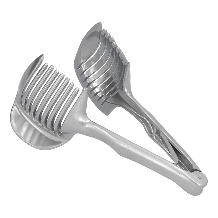 Taietor ceapa, QttvbTna, Inox, 18 x 8 cm, Argintiu
