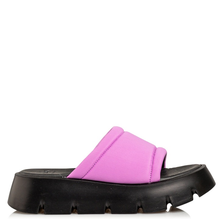 Papuci dama, Mairiboo for ENVIE SHOES, Sintetic, Roz/Negru, Negru/Roz, 39