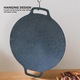 Tava rotunda, QttvbTna, Aluminiu, 34 cm, Negru