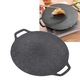 Tava rotunda, QttvbTna, Aluminiu, 34 cm, Negru