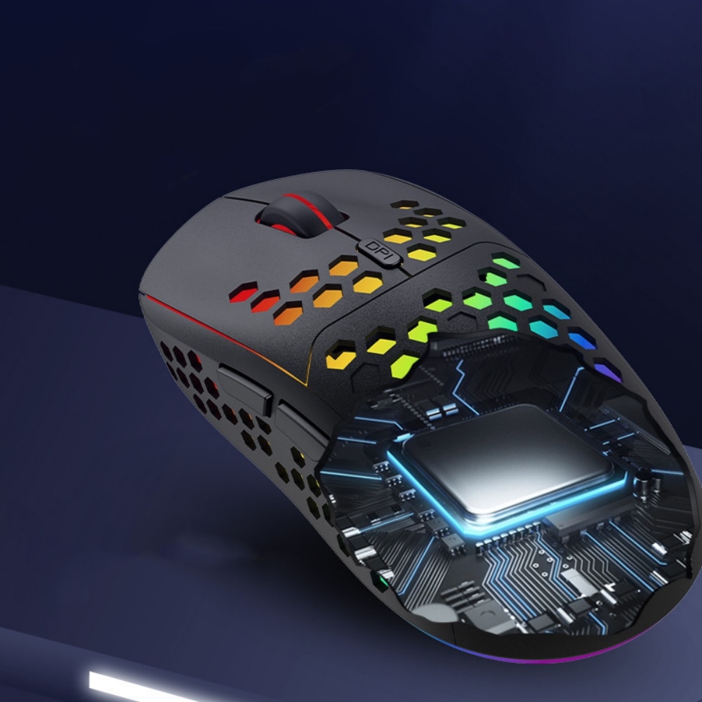 Huuuw♡ Mouse wireless colorat Zeaicos, design unic, iluminare RGB