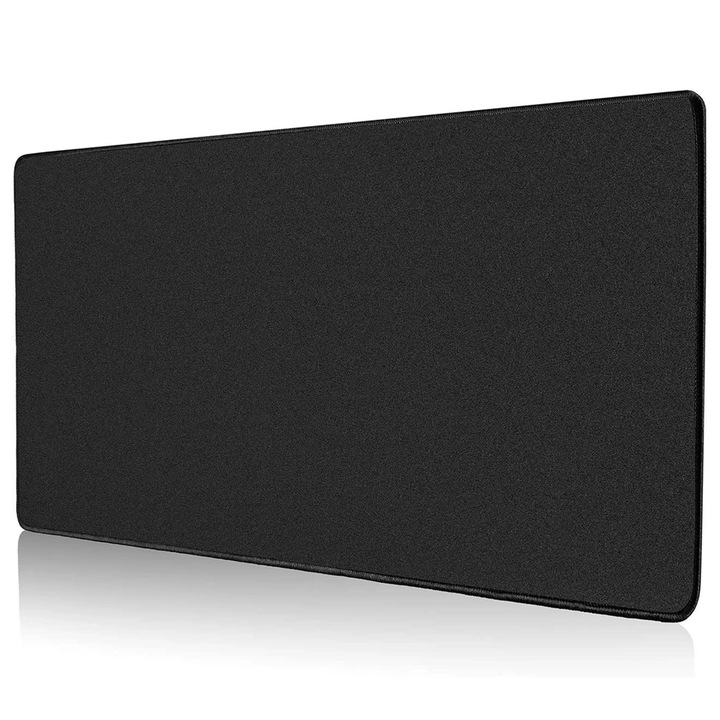 Mousepad mare Zeaicos, negru, 11.81''x31.50''x0.12'', baza din cauciuc antiderapant