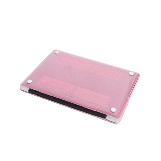 Carcasa de protectie, Compatibila cu Macbook Air 13.6 inch, Ultra-Slim, Roz Cristal