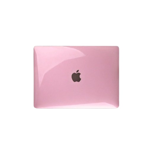 Carcasa de protectie, Compatibila cu Macbook Air 13.6 inch, Ultra-Slim, Roz Cristal