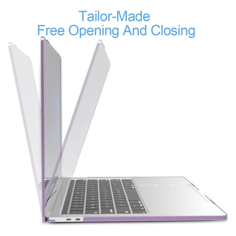 Carcasa de protectie, Compatibila cu Macbook Air 13.3 inch, Ultra-Slim, Lucioasa, Mov