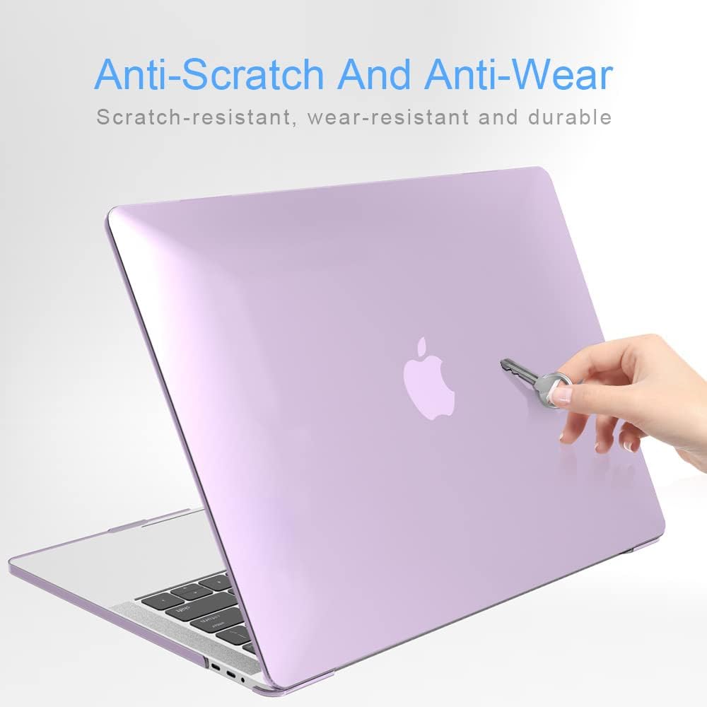 Carcasa de protectie, Compatibila cu Macbook Air 13.3 inch, Ultra-Slim, Lucioasa, Mov