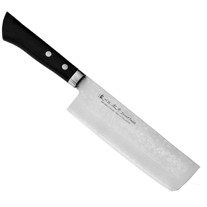 Cutit, Nakiri, Damasc, japonez 17cm, Satake, Unique, Sai