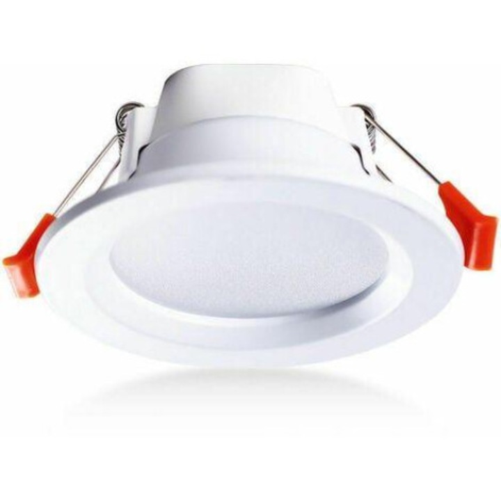 Комплект от 4 LED прожектора за вграждане, IP65, водоустойчиви, 5W, топла светлина, бели, 86x41,4 mm