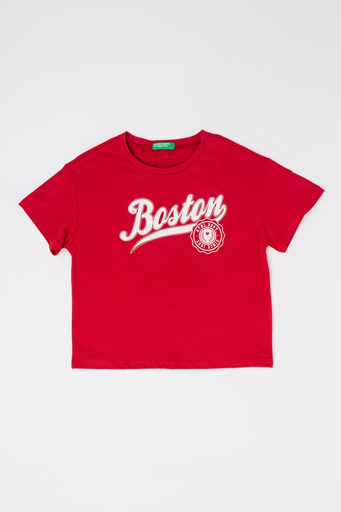 United Colors of Benetton, Тениска с принт, Червен