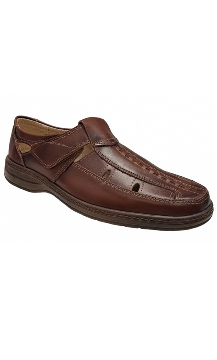 Pantofi barbati casual din piele naturala 200339, Maro