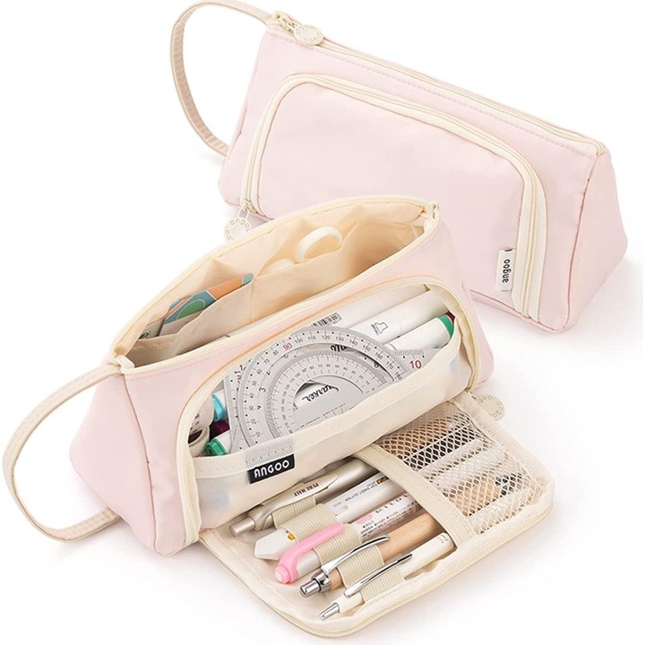 Penar multifunctional, capacitate mare, canvas rezistent, 20.5x9x10cm, fara creioane