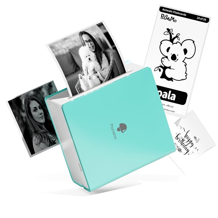 Imprimanta termica portabila, Bluetooth, 300 dpi, Verde