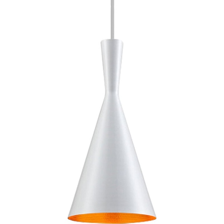 Пендел Enforose конусовиден, размери 41x19см, дължина на кабела 100см, бял, винтидж стил