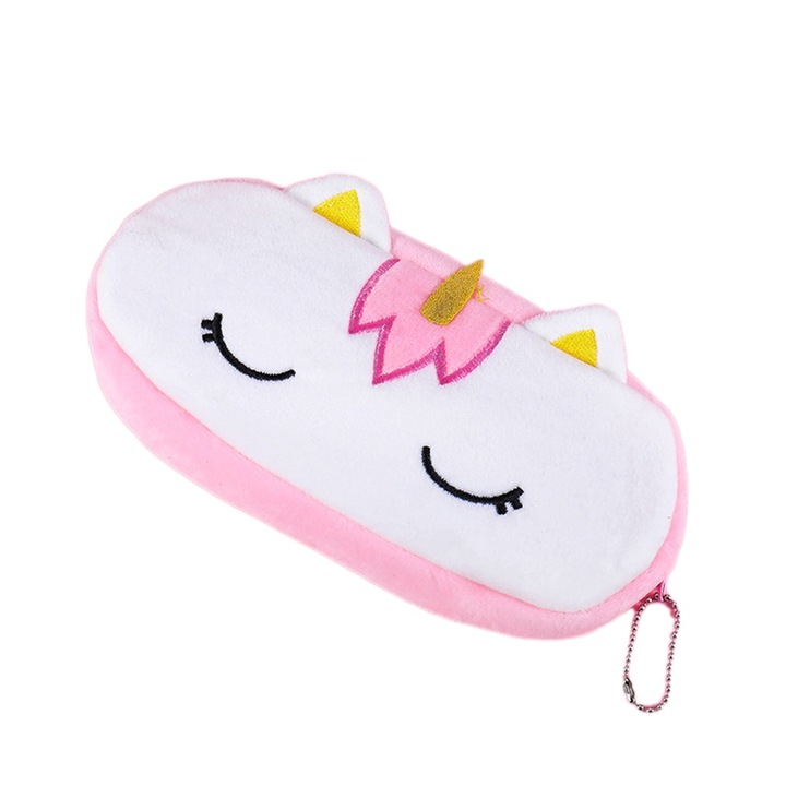 Unikornis tolltartó készlet, Jormftte, puha vászon, cipzáras kialakítás, kompakt, többszínű