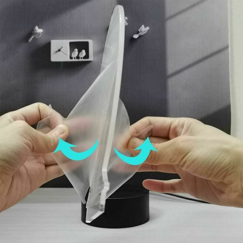 AAAϋ♡ Lampa de veghe 2in1 3D iluzie, Lilo si Stitch, LED, control remote