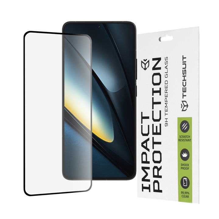 Fólia Xiaomi Poco F6 Pro - Techsuit 111D Full Cover / Full Glue Glass - fekete
