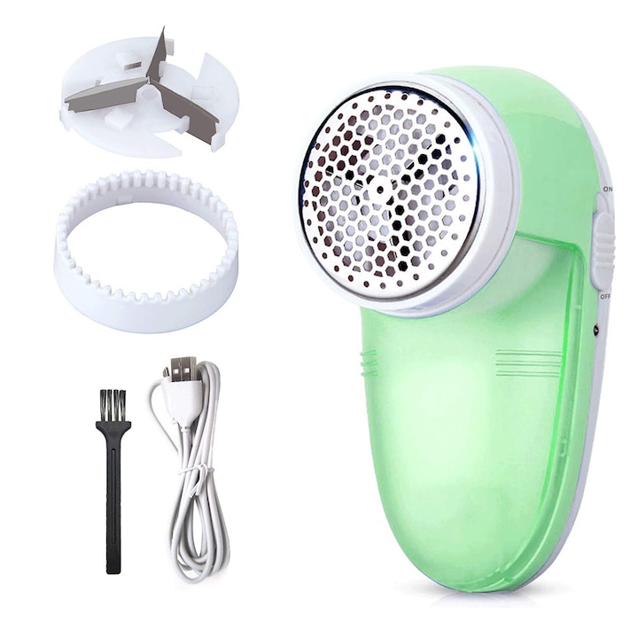 Aspirator robot automat Jormftte, mic și subțire, alimentare USB, verde, 197x197x67mm