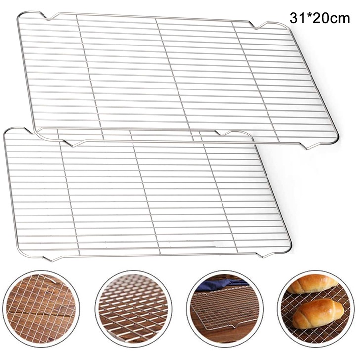 2 darabos rozsdaálló rozsdamentes acél grillsütő készlet sütéshez és hűtéshez