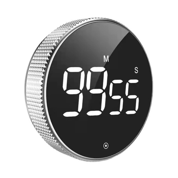 Timer digital de bucatarie, display LED mare, volum ajustabil, functie de cronometru, 99x55min, culoare neagra