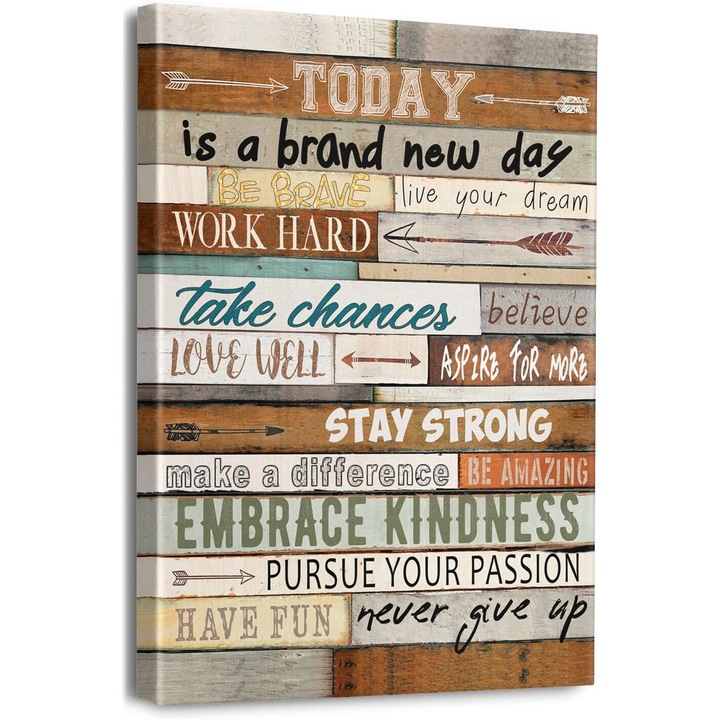 Комплект рамкирани картини, TNEAYWHE, вдъхновяващо стенописно изкуство, 3D техника, многоцветно, 30x40 см