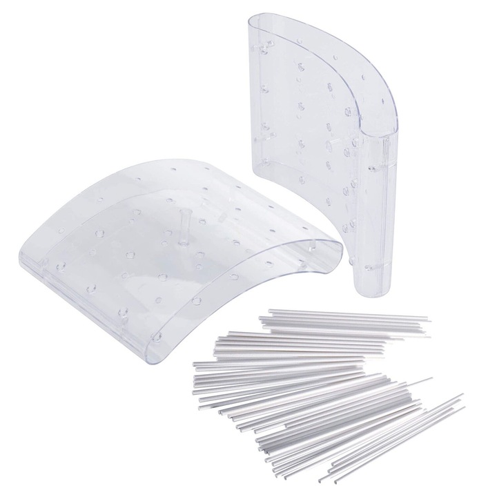 Set 2 Suporturi Cake Pop, AMRINUGL, transparent, 15x10.5x3cm, 100 bete
