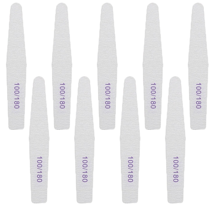 Set 10 Pile Unghii Duble, Forma Dreptunghiulara, Rezistenta la Apa, 172.80x27.67mm