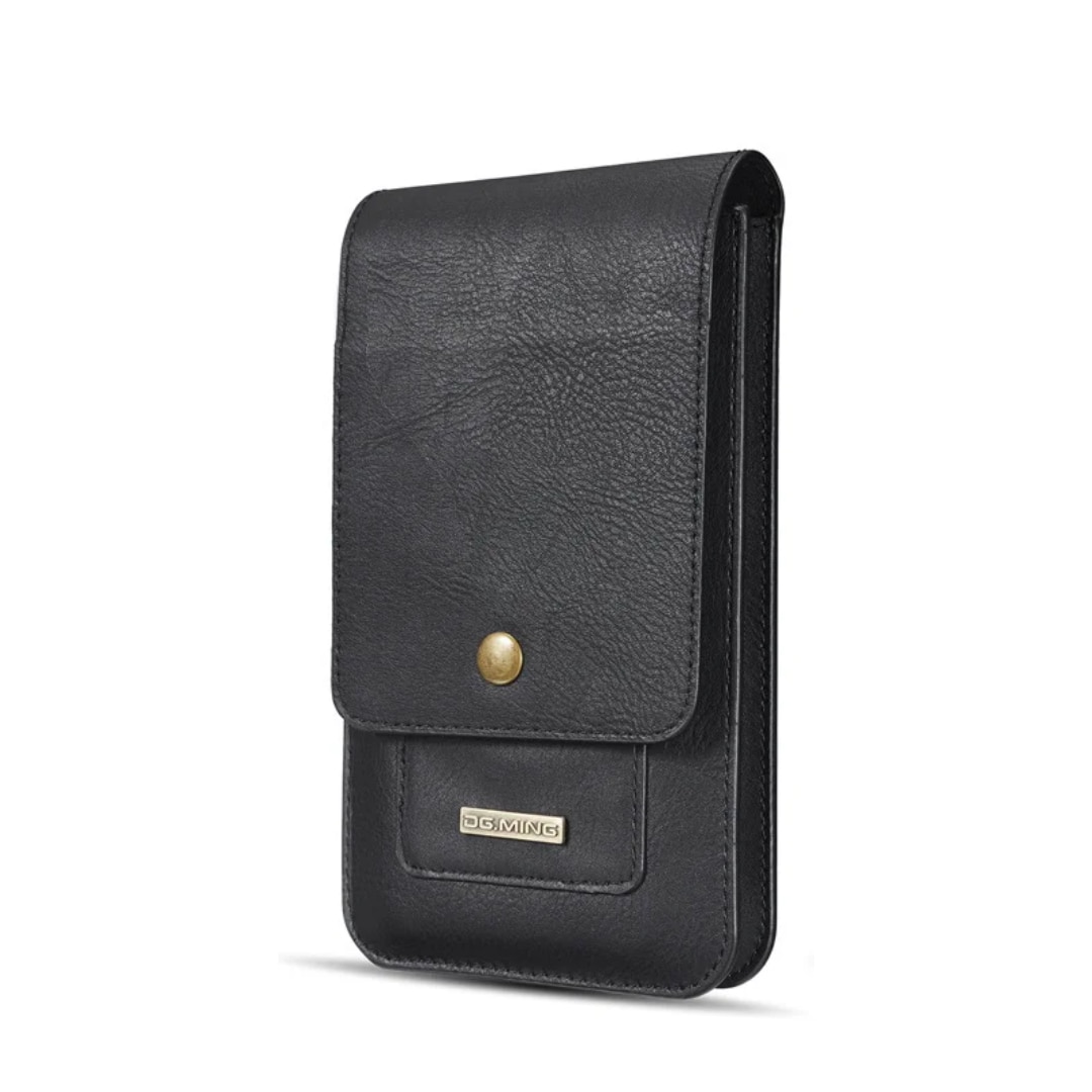 Husa Telefon, Compatibila telefoane pana la 7 inch, Material PU, 2 in 1, Tip Portofel, 13 Sloturi Card, Spatiu Baterie Externa, Inchidere Magnet, Prindere Curea, Neagra